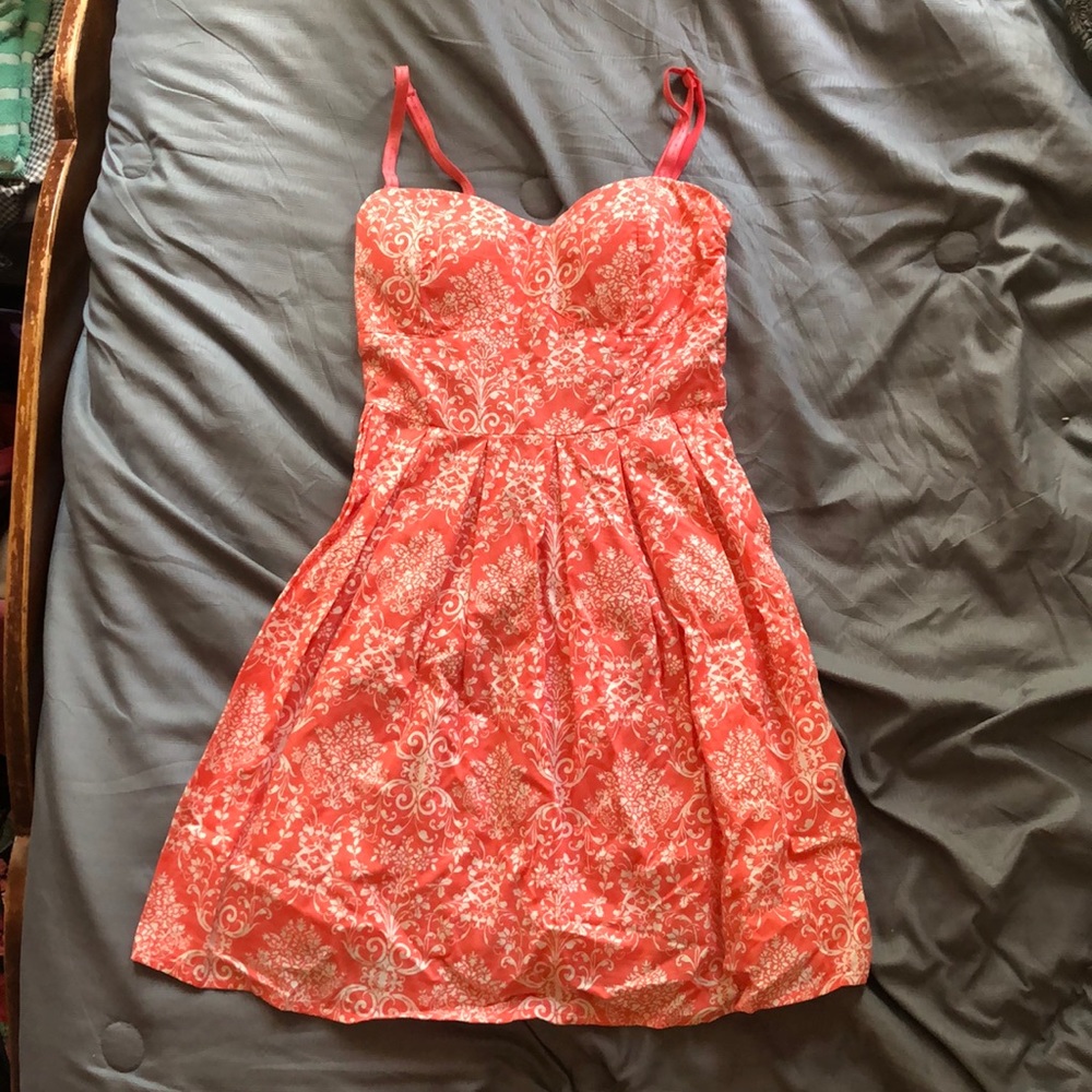 Coral summer dress